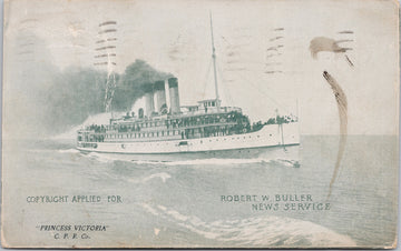 CPR SS 'Princess Victoria' Ship Robert Buller New Service Postcard SP15 *as is
