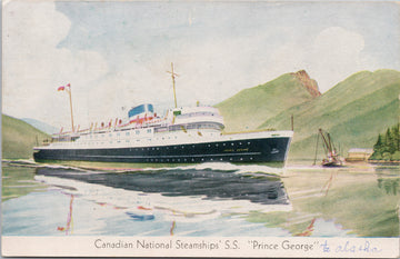 SS 'Prince George' Ship Canadian National Steamships Postcard Postcard