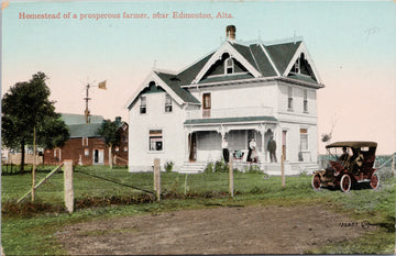 Edmonton Alberta Homestead of Prosperous Farmer AB Unused Postcard