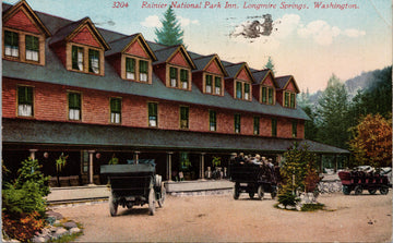 Rainier National Park Inn Longmire Springs WA Washington Postcard