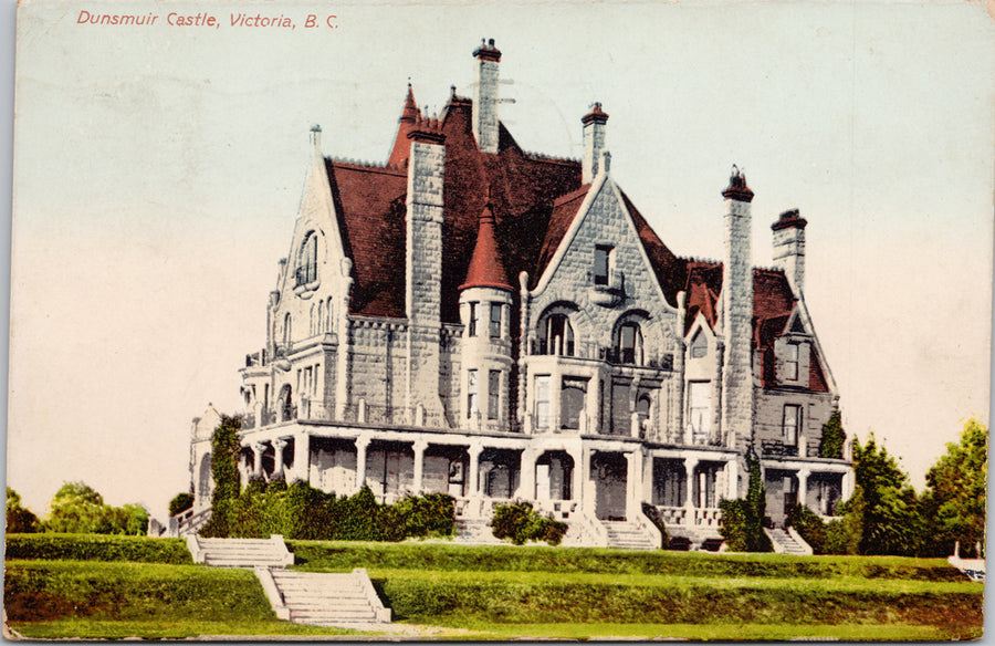 Victoria BC Dunsmuir Castle British Columbia c1908 Barber Bros Postcard