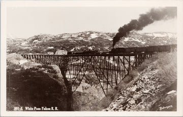 White Pass & Yukon RR Train Bridge Postcard