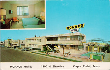Monaco Motel Corpus Christi TX Postcard
