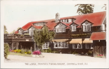 Campbell River BC Painter's Fishing Resort Lodge Postcard 