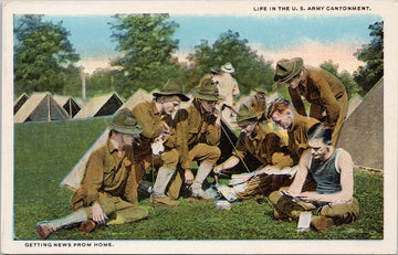 Life in the US Army Cantonment Soldiers News from Home Letters Postcard
