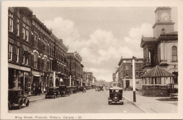 Prescott Ontario King Street Postcard