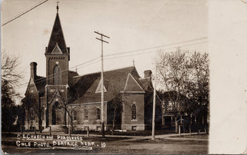Beatrice Nebraska M.E. Church & Parsonage Postcard