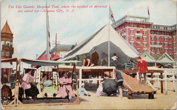 Atlantic City New Jersey The Life Guards Tent NJ Postcard 