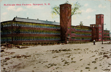 Newport New Hampshire McElwain Shoe Factory Postcard 