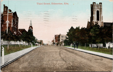 Edmonton Alberta Third Street Postcard