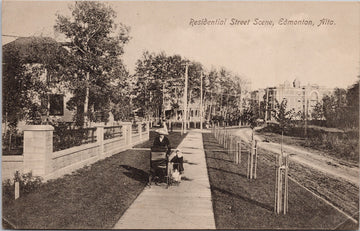 Edmonton Alberta Residential Street Scene Postcard