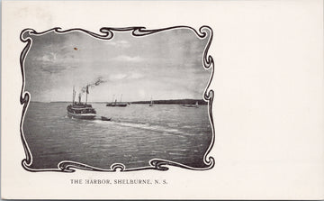 Shelburne Nova Scotia The Harbor Steamships Postcard