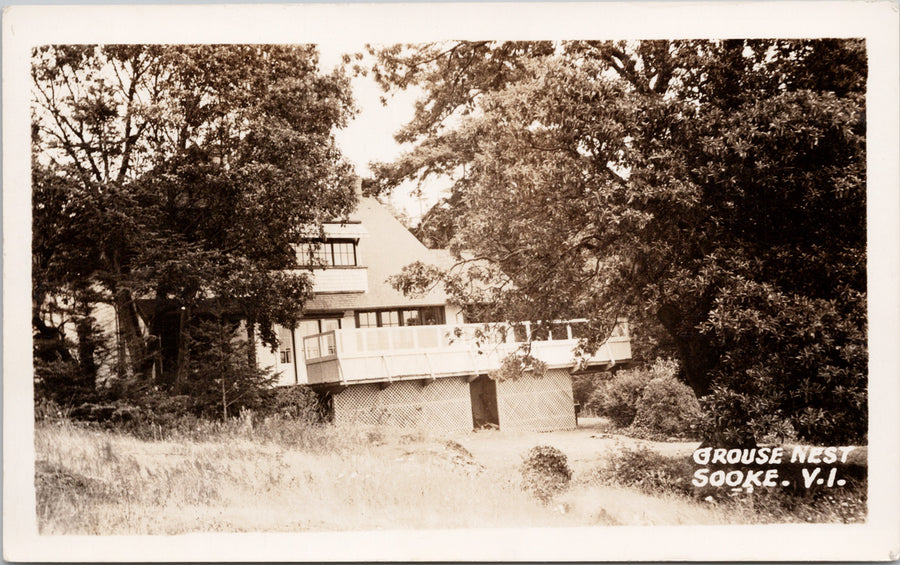 Grouse Nest Sooke BC Vancouver Island Postcard 