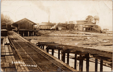 Chemainus British Columbia Sawmill c1920 RPPC Postcard SP15