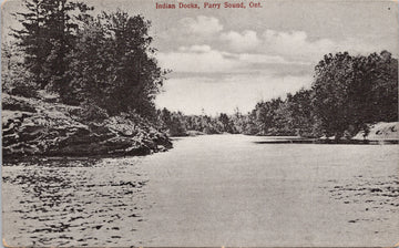 Indian Docks Parry Sound Ontario Postcard