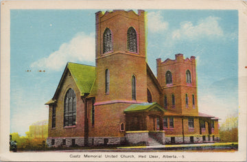 Red Deer Alberta Gaetz Memorial United Church Postcard