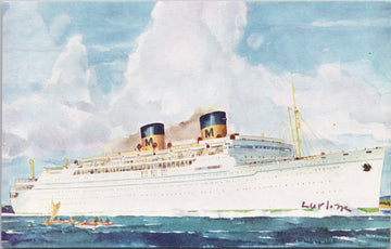 Matson Lines Luxury Liner Lurline Ship Postcard 