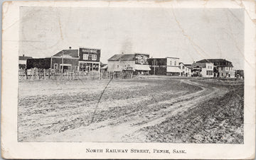 Pense Saskatchewan North Railway Street Postcard