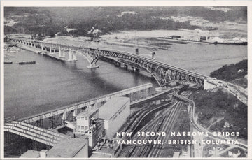 Vancouver BC New Second Narrows Bridge British Columbia Postcard