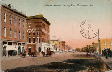 Jasper Avenue Edmonton Alberta Postcard