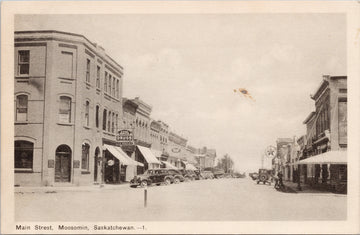 Moosomin Saskatchewan Main Street Postcard