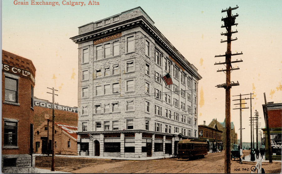 Calgary Alberta Grain Exchange Postcard 