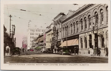 Calgary Alberta Eighth Avenue Postcard 