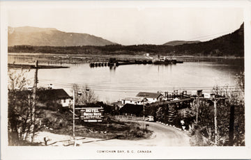 Cowichan Bay BC Hotel Buena Vista Vancouver Island Postcard 