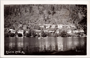 Cultus Lake BC Fraser Valley British Columbia c1940 RPPC Postcard SP15