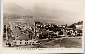 Port Alice BC Townsite & Golf Course Vancouver Island Postcard