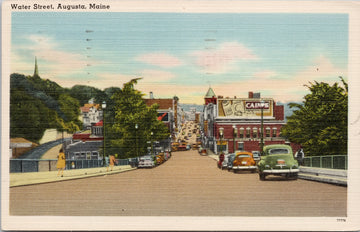 Water Street Augusta Maine Postcard