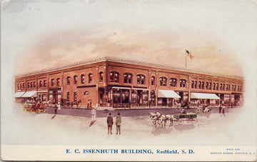 Issenhuth Building Redfield South Dakota SD c1911 Postcard SP16 *as is