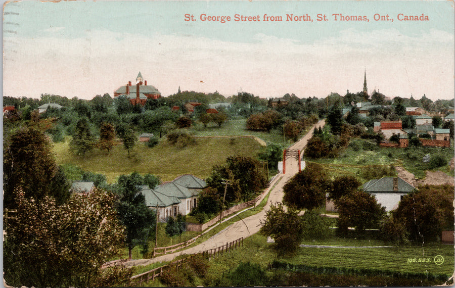 St Thomas Ontario St. George Street ON Ont c1911 Postcard