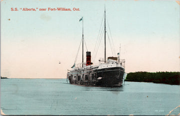 SS 'Alberta' near Fort William Ontario Postcard 