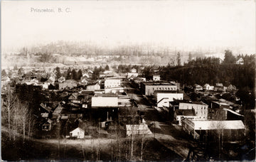 Princeton BC Birdseye British Columbia Unused RPPC Postcard