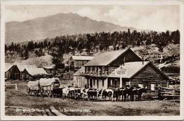 Bill Bose Ox Team 1881 Clinton Hotel BC British Columbia Postcard 