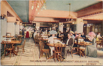 Detroit Michigan Majestic Servself Basement Majestic Building MI Postcard