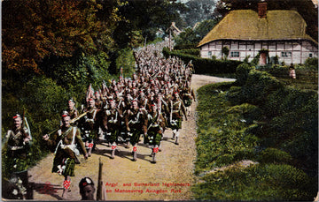 Argyl & Sutherland Highlanders Manoeuvers Avingdon Park British Soldiers Military Unused Postcard