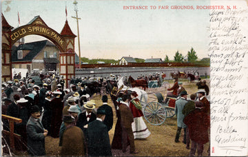 Entrance Fair Grounds Rochester NH New Hampshire Cold Springs Park Postcard