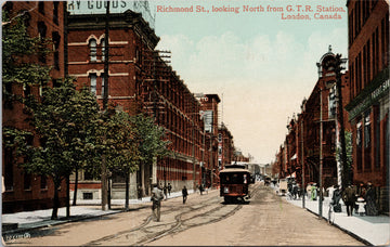 London Ontario Richmond Street looking North c1911 RPO Postcard 