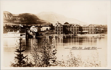 Atlin Inn Atlin British Columbia BC Steamship Gowen Sutton RPPC Postcard