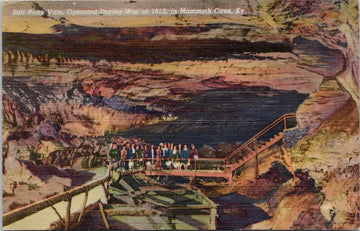 Salt Petre Vats Mammoth Cave Kentucky KY Unused Linen Postcard 