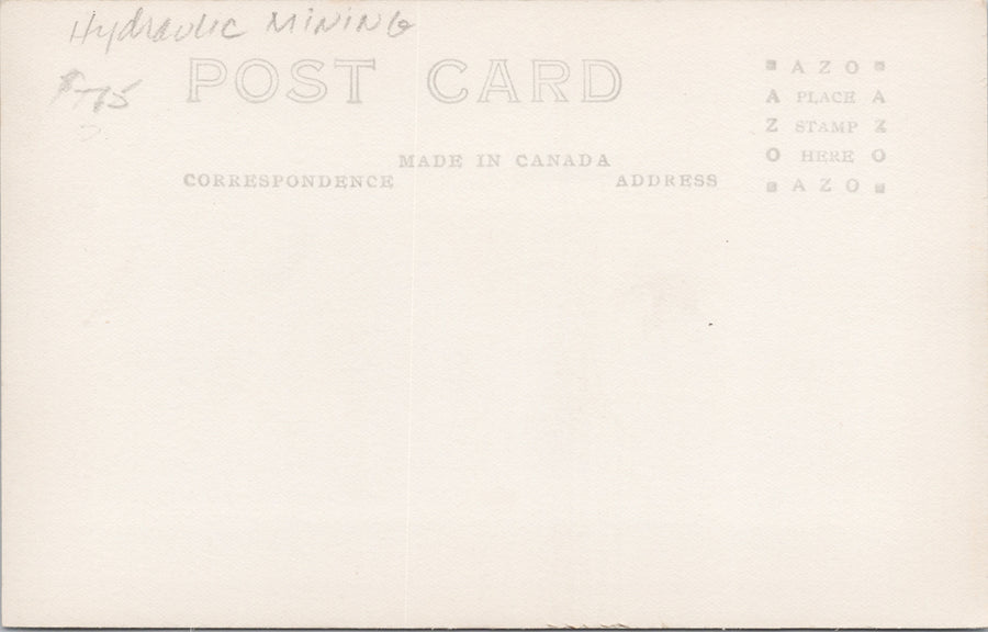 Atlin BC Gold Mining Hydraulic British Columbia Unused RPPC Postcard SP16