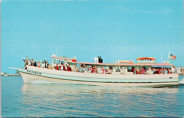 Boat 'Rainbow' Deep Sea Fishing Cruiser Florida Unused Vintage Postcard