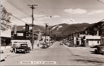 Squamish BC British Columbia Mt Garibaldi Chieftain Hotel c1961 RPPC Postcard 