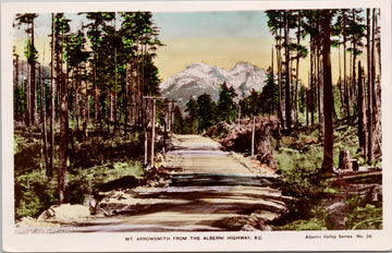Mt Arrowsmith from Alberni Highway BC Camera Products RPPC Postcard 
