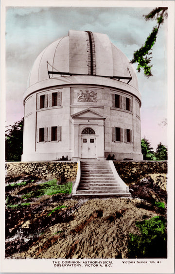 Victoria BC Dominion Astrophysical Observatory Vancouver Island Camera Products RPPC Postcard