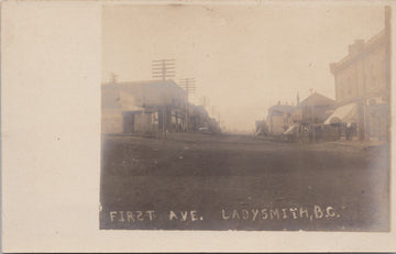 Ladysmith BC First Avenue Vancouver Island Postcard 