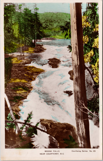 Moose Falls near Courtenay BC Vancouver Island Camera Products RPPC Postcard