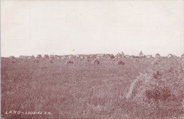 Lang Saskatchewan Field Houses Elevators SK Postcard